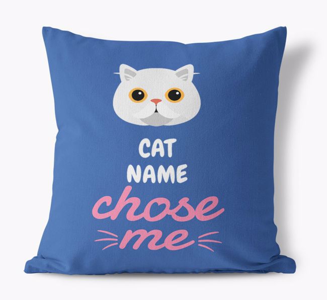 Chose Me: Personalised {breedCommonName} Canvas Cushion